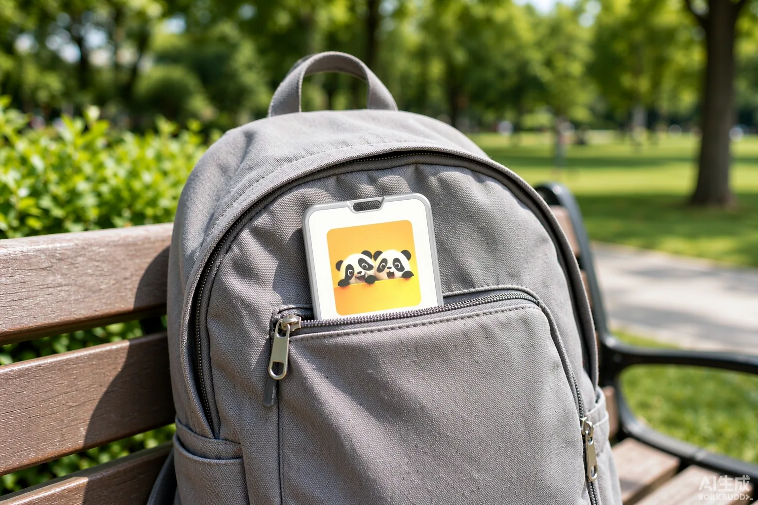 SUFX FINDER clipped to a backpack outdoors